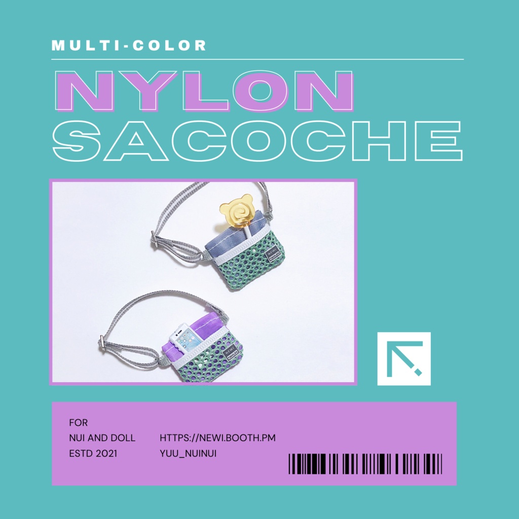 Nylon Sacoche -multi color-