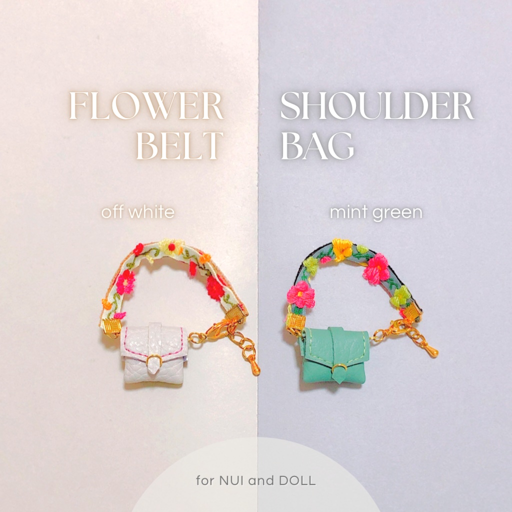 flower-belt shoulder bag
