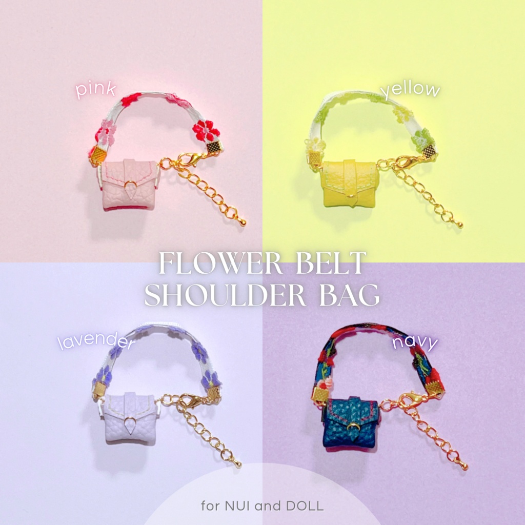 flower-belt shoulder bag
