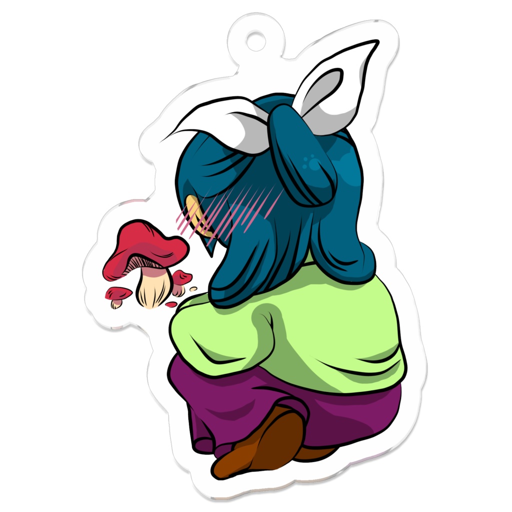 🐱と🍄のキーホルダー