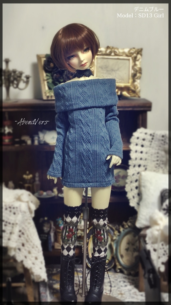 【60cm Girl Doll】オフショルダーワンピース