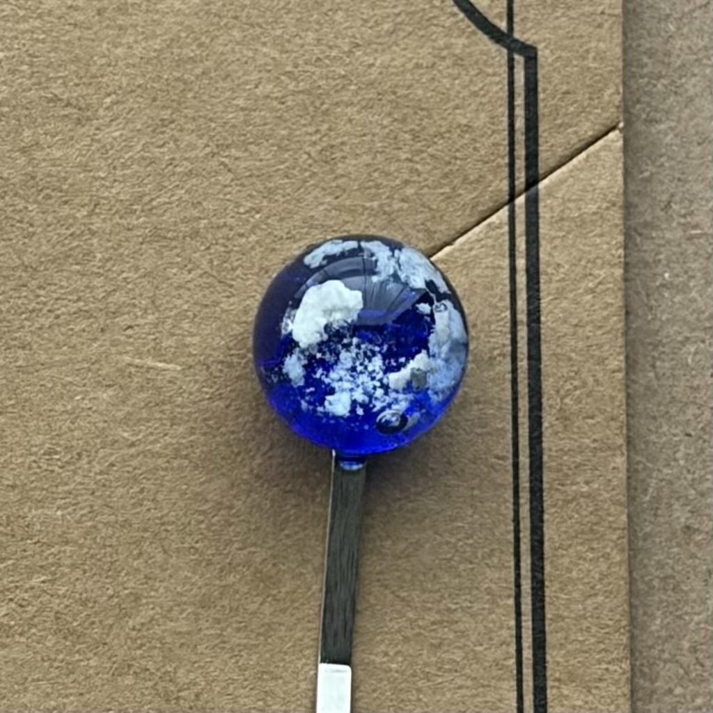 レジンヘアピン　青空