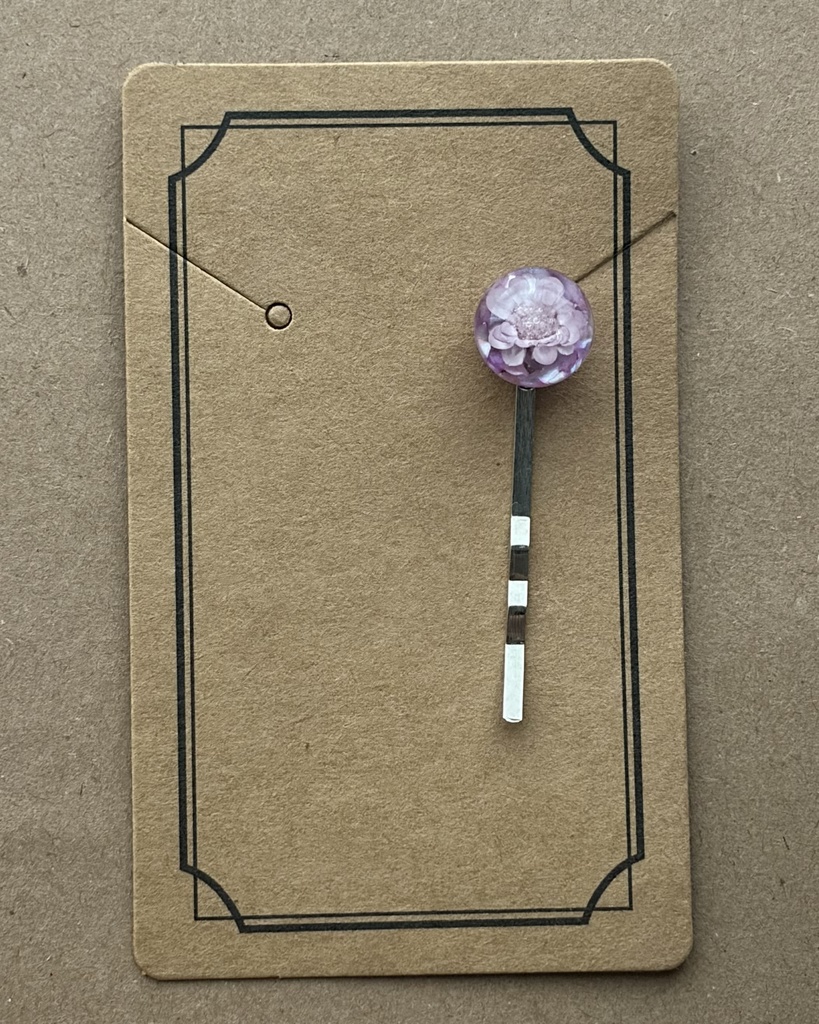 レジンヘアピン 紫花