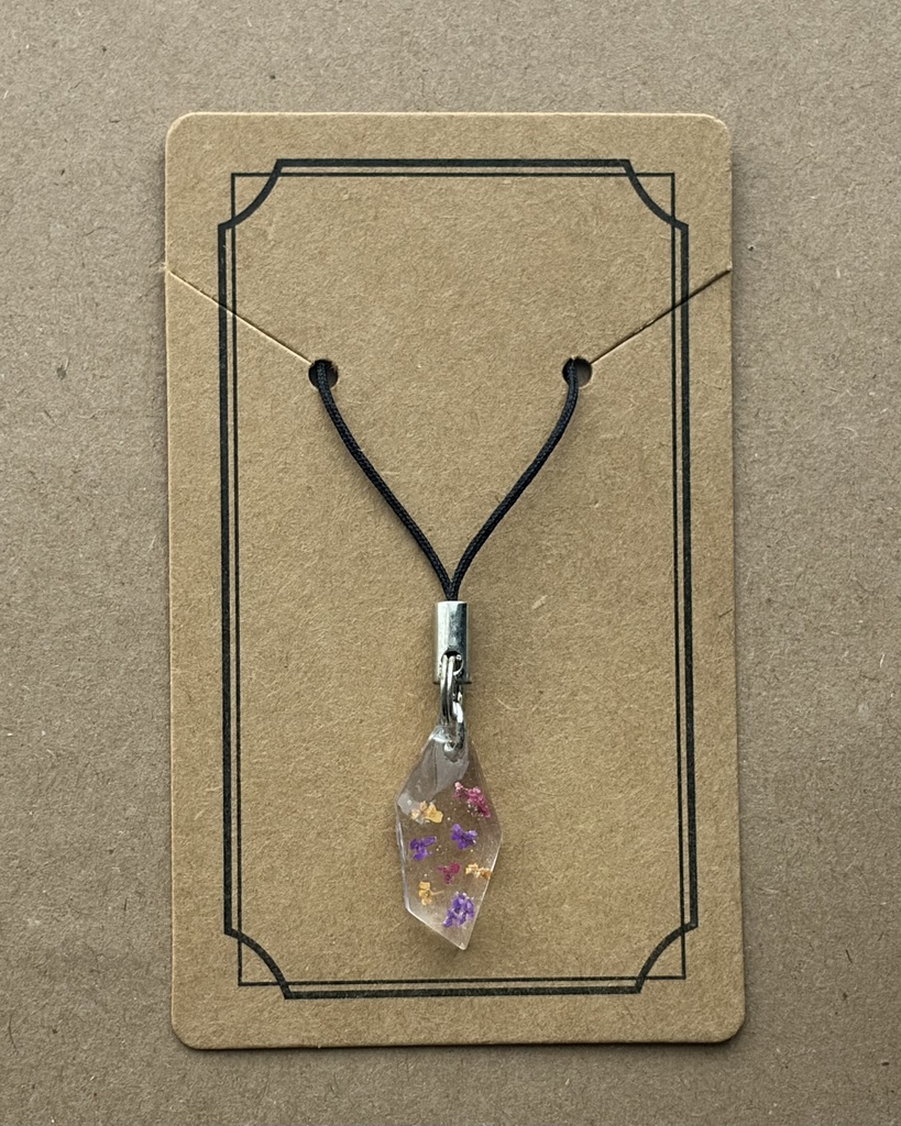 お花のレジンキーホルダー ハロウィン