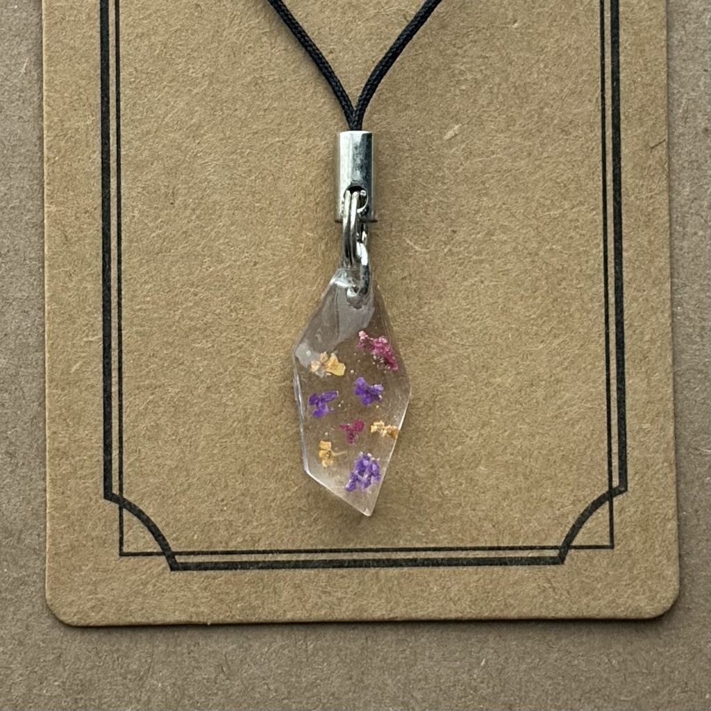 お花のレジンキーホルダー　ハロウィン