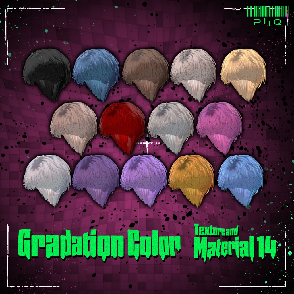 ✨black Friday sale✨【9アバター対応】2way PiiQ Wavy hair【VRChat】