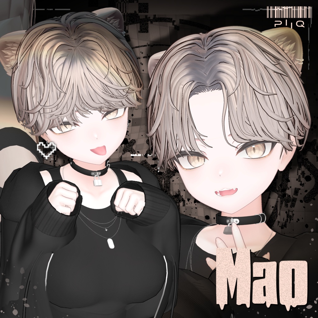 ✨black Friday sale✨【9アバター対応】2way PiiQ Wavy hair【VRChat】