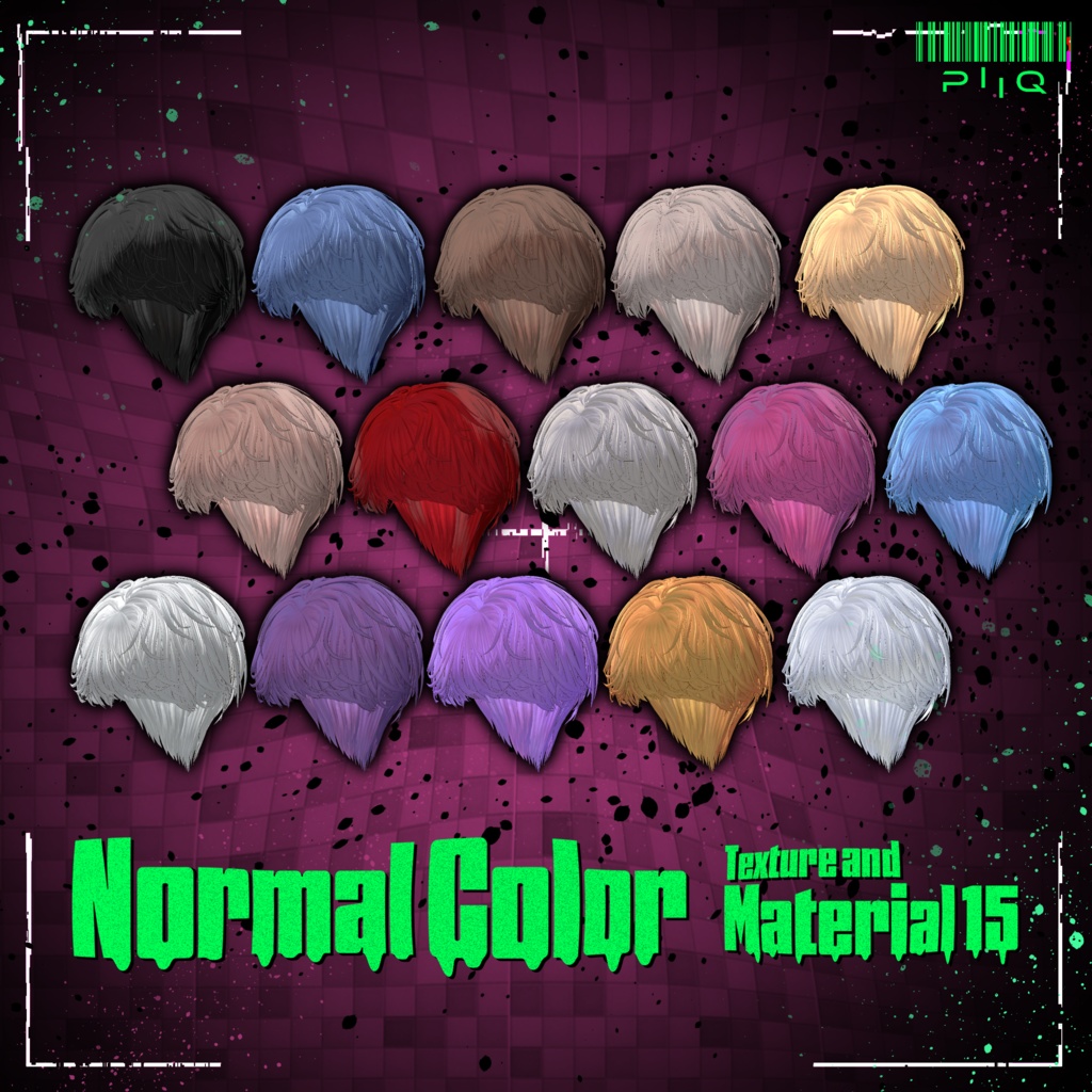 ✨black Friday sale✨【9アバター対応】2way PiiQ Wavy hair【VRChat】