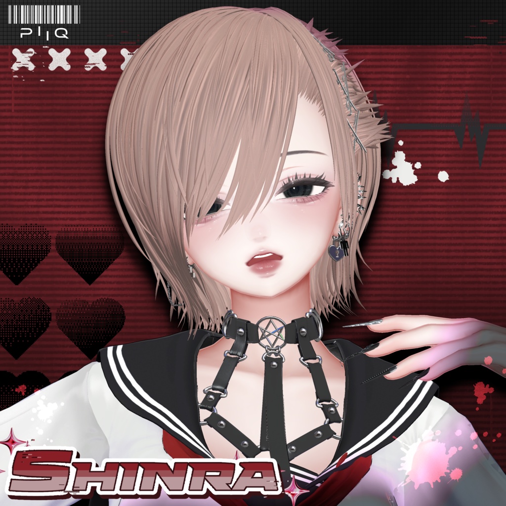 【10アバター対応】PiiQ Side Pinned Hair【早期購入特典付き】