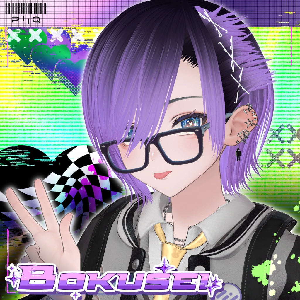 【10アバター対応】PiiQ Side Pinned Hair【早期購入特典付き】