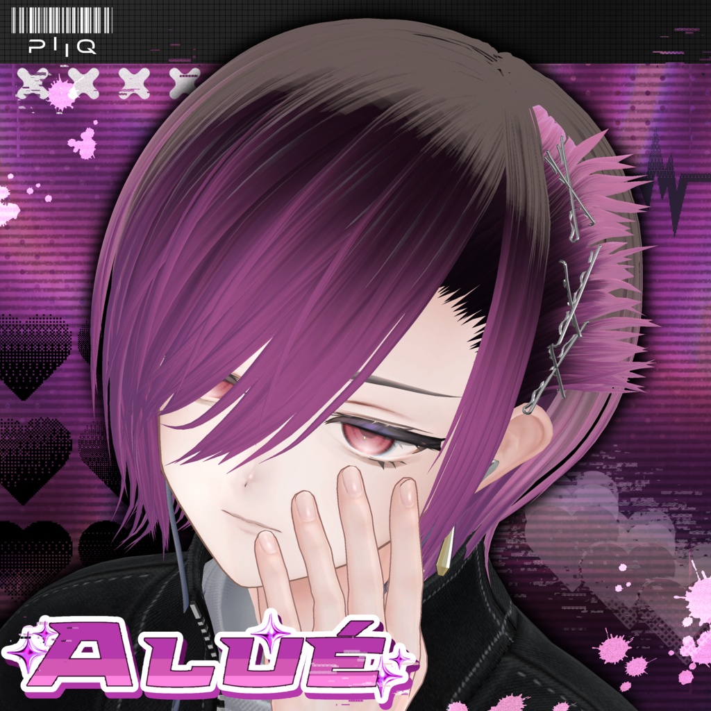 【10アバター対応】PiiQ Side Pinned Hair【早期購入特典付き】