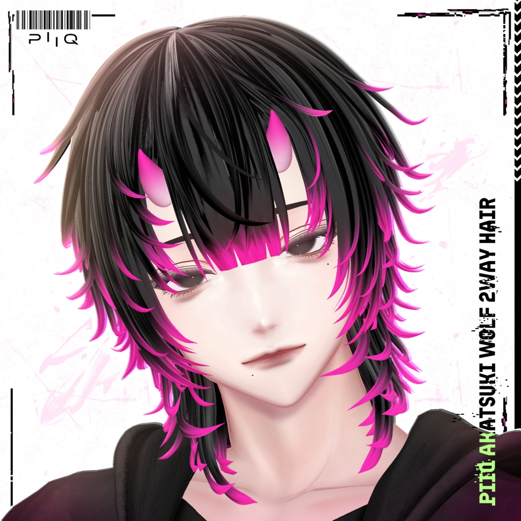 【9 avatars】𝙋𝙞𝙞𝙌 𝘼𝙠𝙖𝙩𝙨𝙪𝙠𝙞 𝙒𝙤𝙡𝙛 𝟮𝙒𝙖𝙮 𝙃𝙖𝙞𝙧【VRChat】