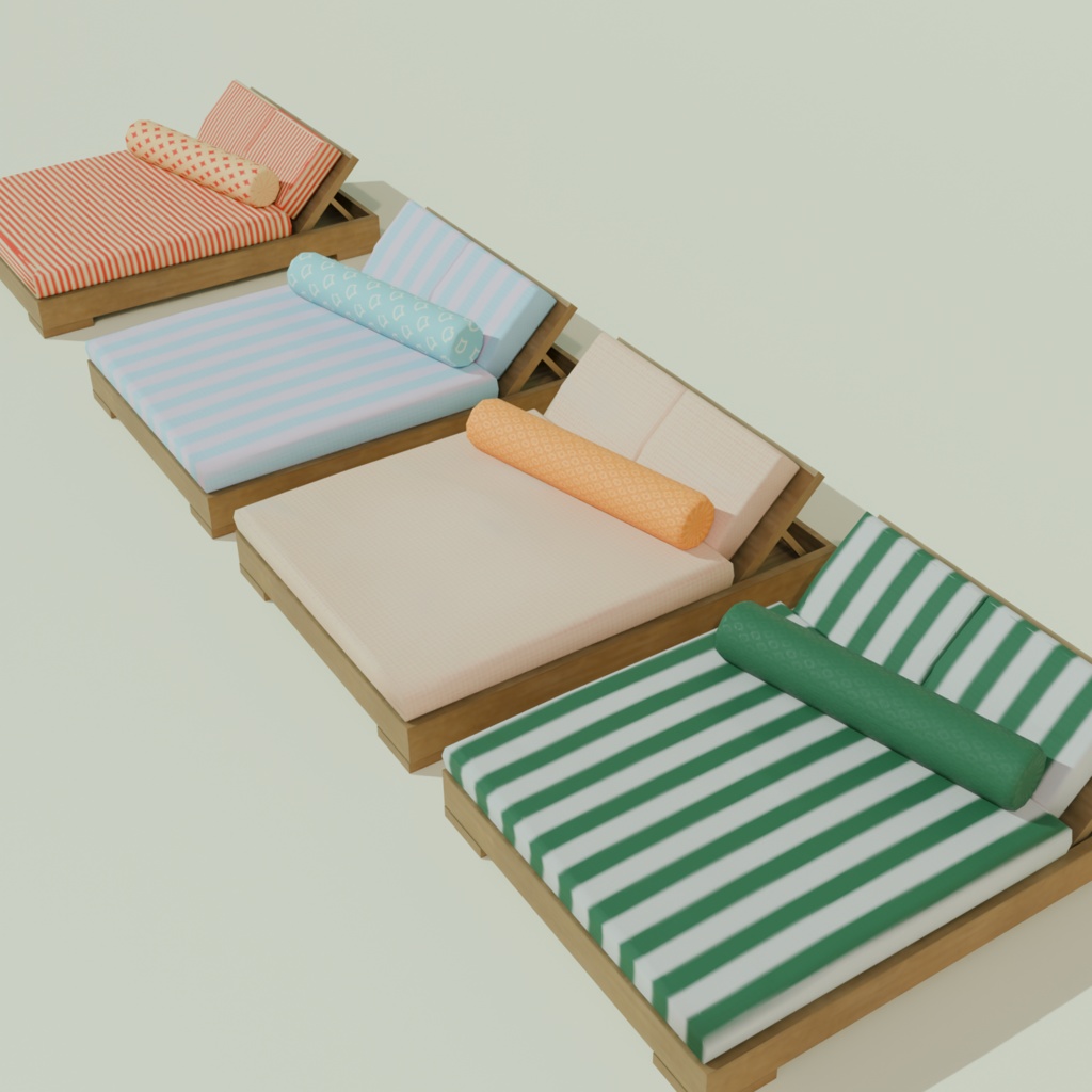 VRChat用 サマーリゾートプロップセット / Summer Resort Prop Set