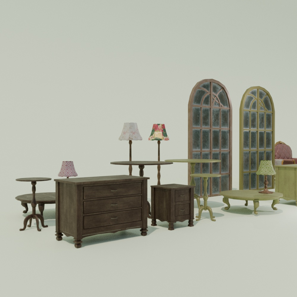 【VRC】クラシックインテリア プロップセット / Classic Interior Prop Set