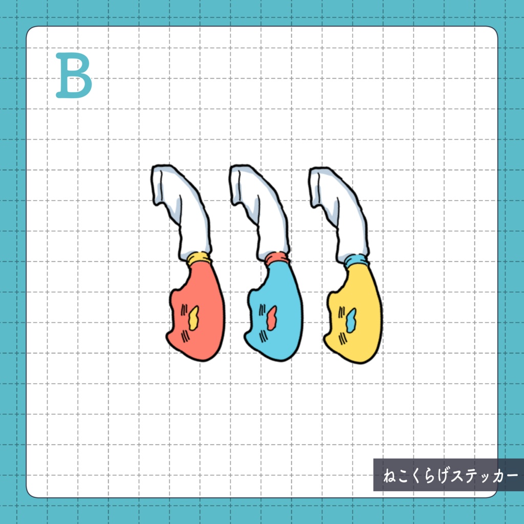 ねこくらげステッカー4