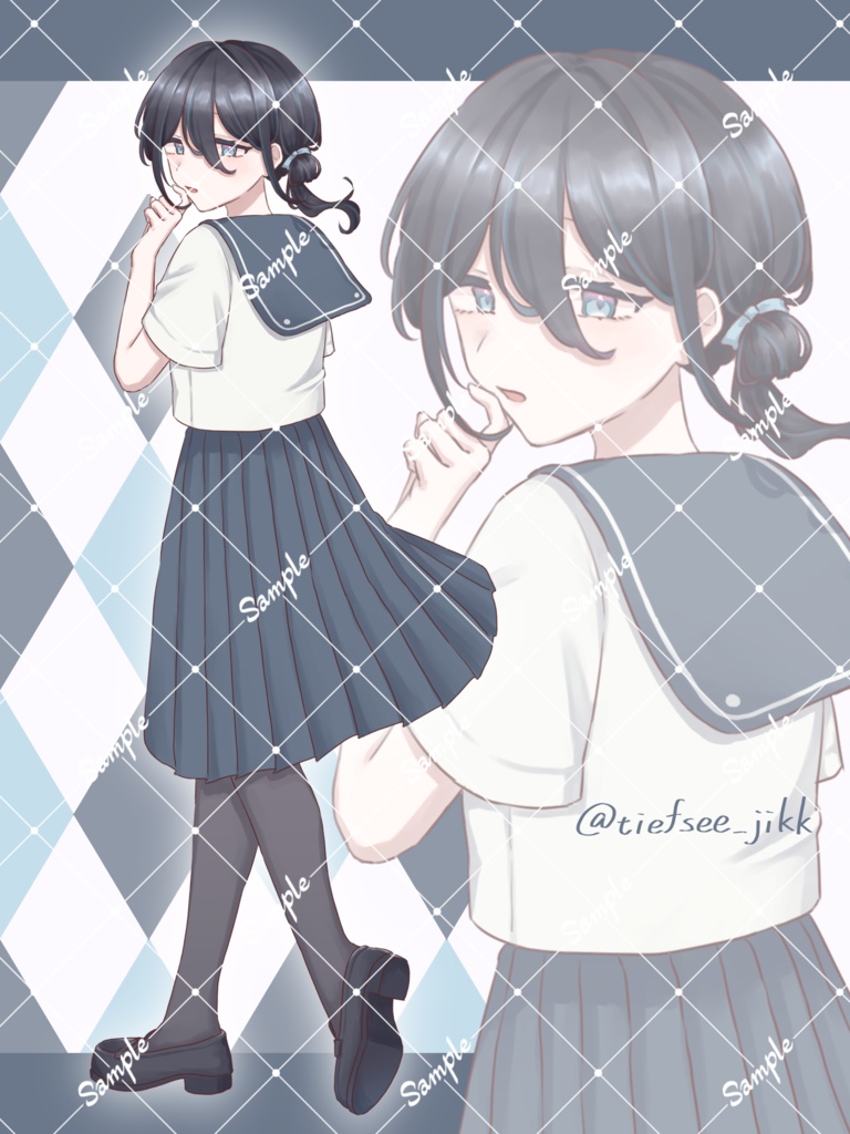 【立ち絵素材04】学生立ち絵