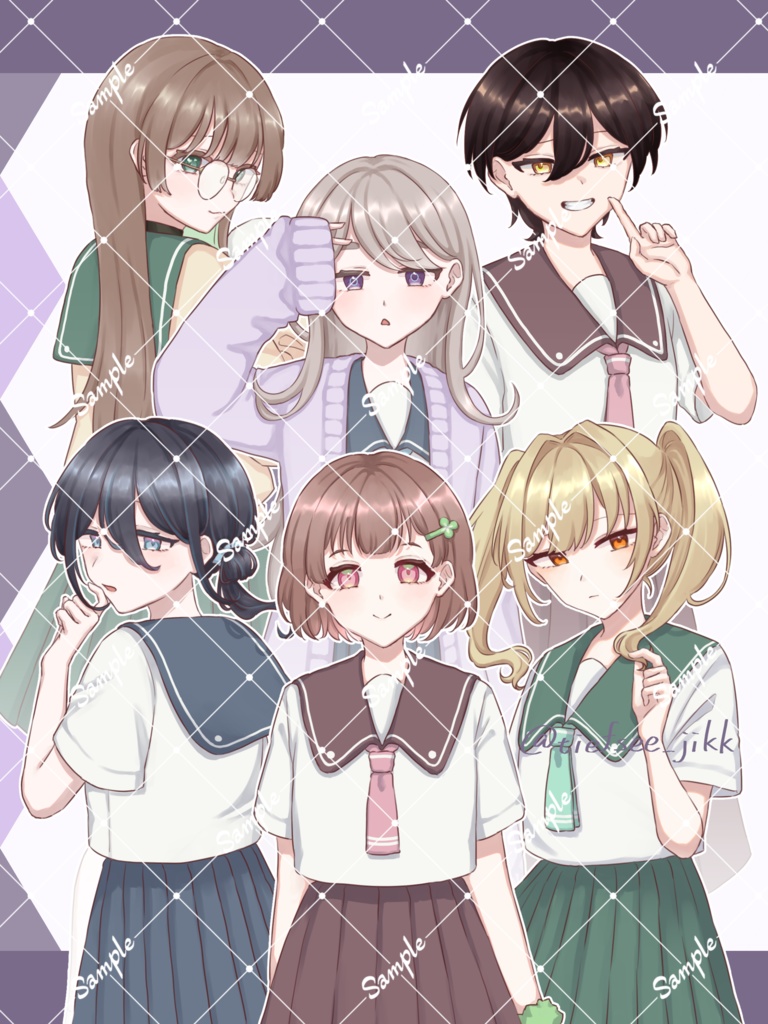 【立ち絵素材まとめ】学生立ち絵