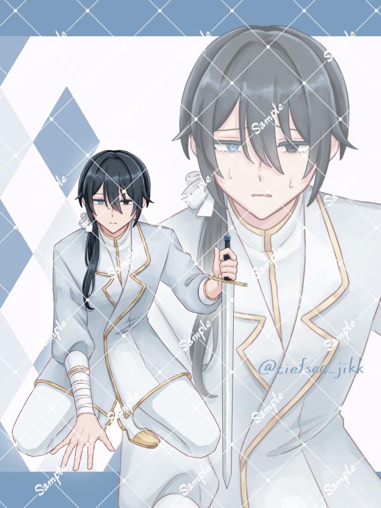 【立ち絵素材10,11】天使/騎士風立ち絵(表情差分あり)