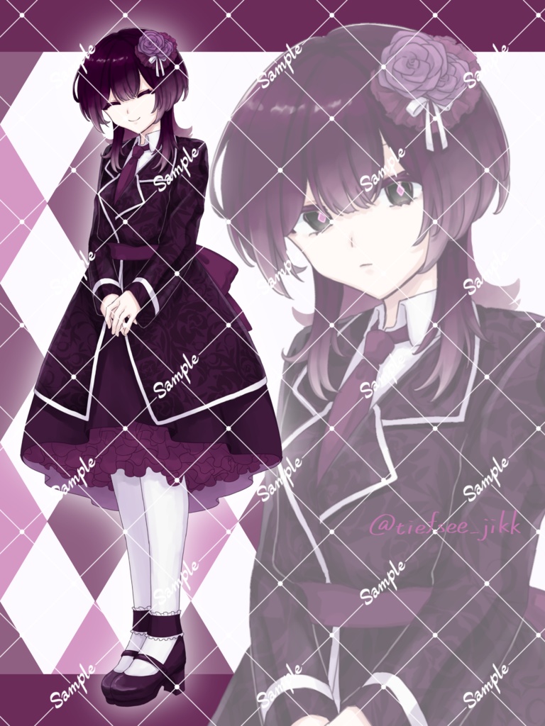 【立ち絵素材14】少女立ち絵（表情差分あり）