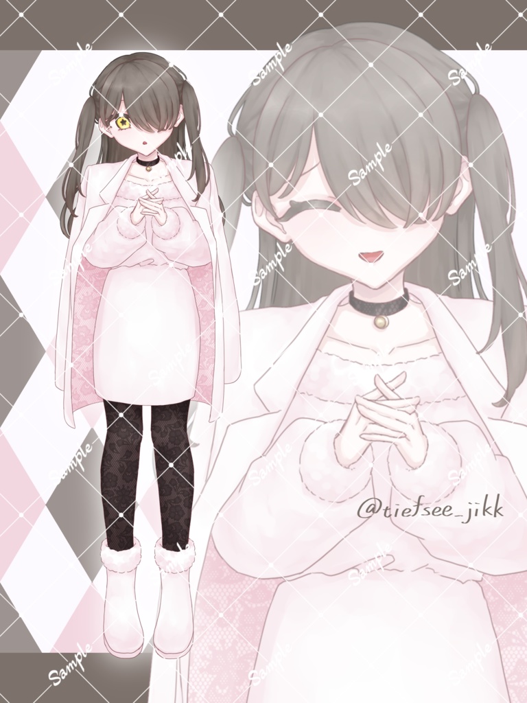【立ち絵素材15】少女立ち絵(表情差分あり)
