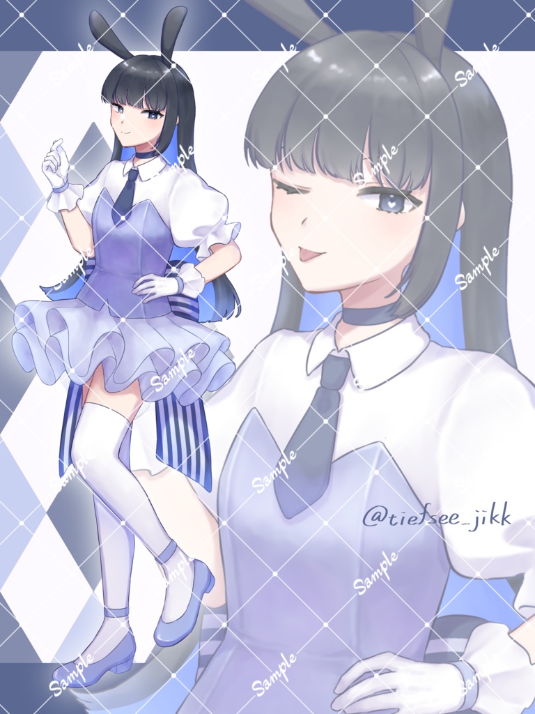 【立ち絵素材16,17,18】アイドル風立ち絵(表情差分あり)