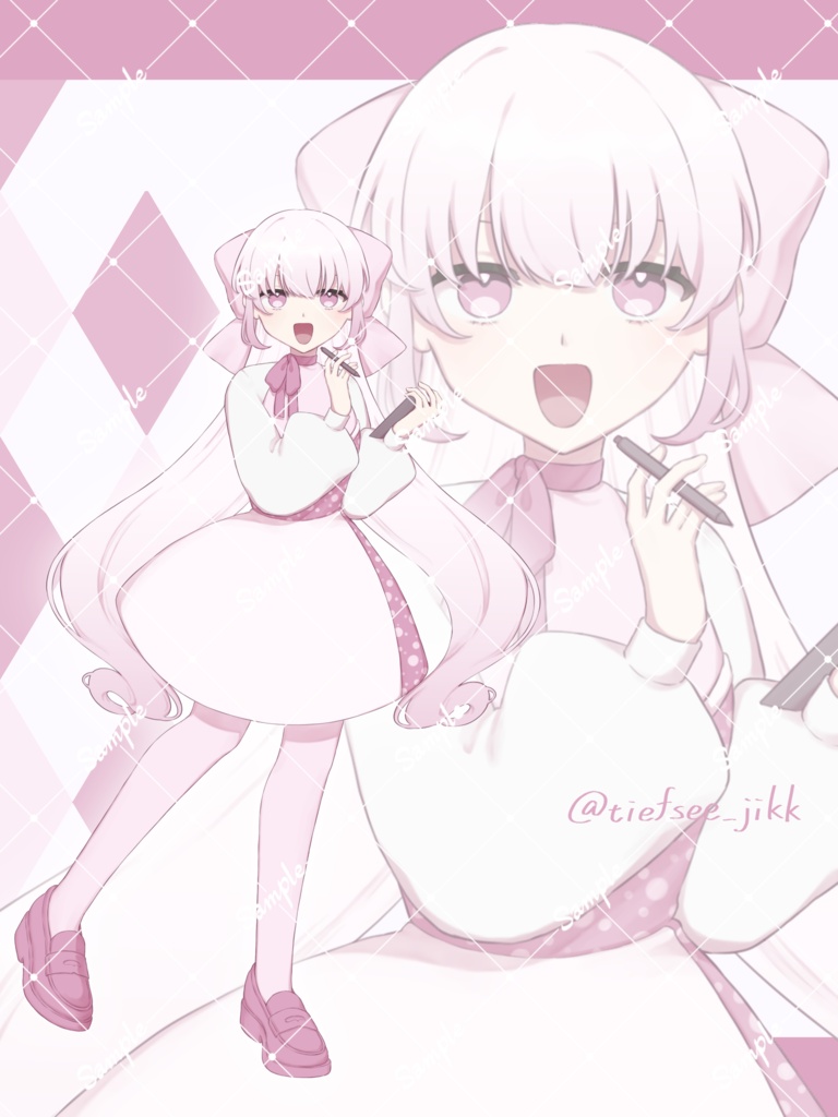 【立ち絵素材20】いちごみるくモチーフ立ち絵