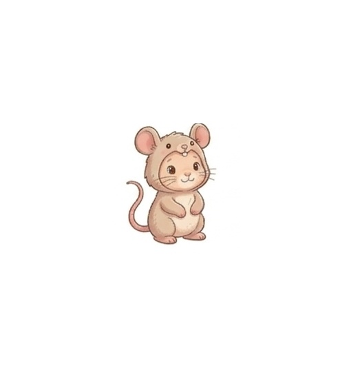 ねずみの着ぐるみを着たウサギ