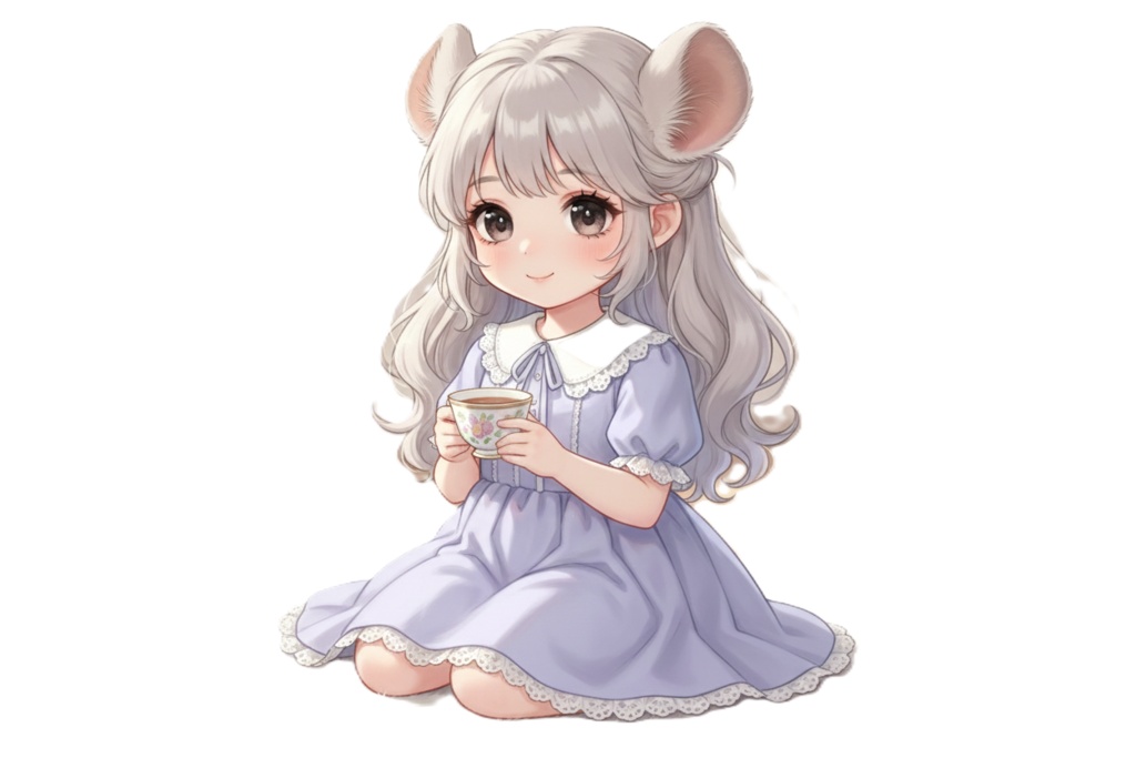紅茶を飲むウサギっ子