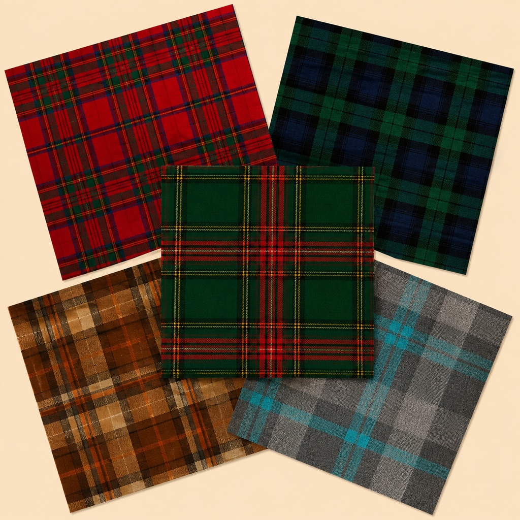 【5枚セット】チェック柄|PLAID デジタルペーパー