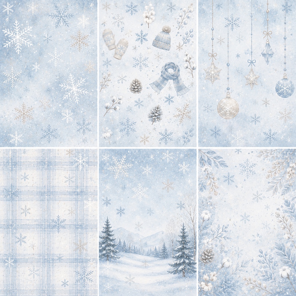 【6枚セット】冬の景色|Winter Scenery デジタルペーパー