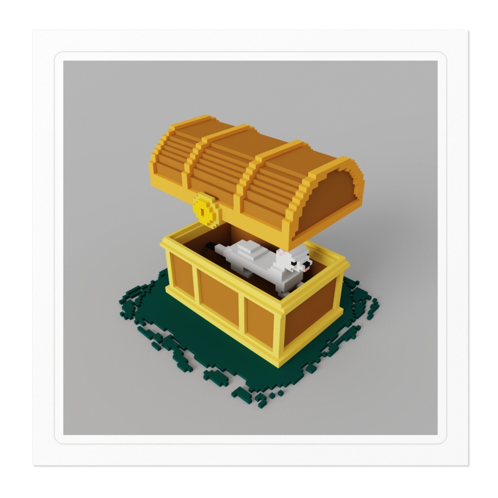 でんせつのおこじょ たからばこ ステッカー