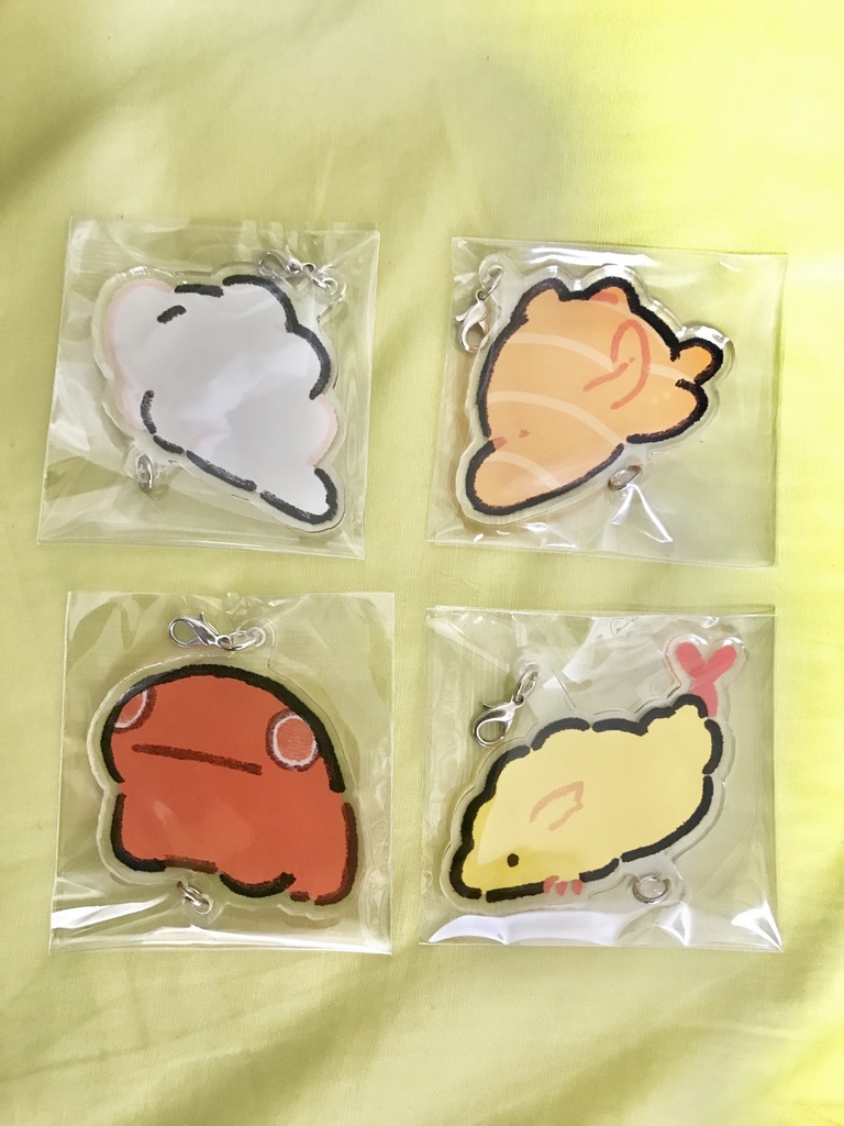 つながる手書き風アクキー