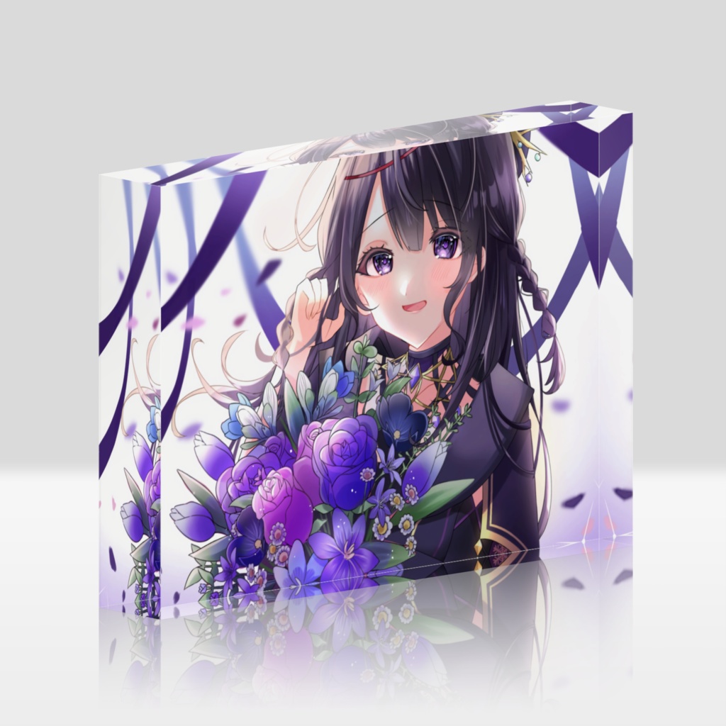 【紫酔ぴっそりぃの】アクリルブロック(誕生日ver)