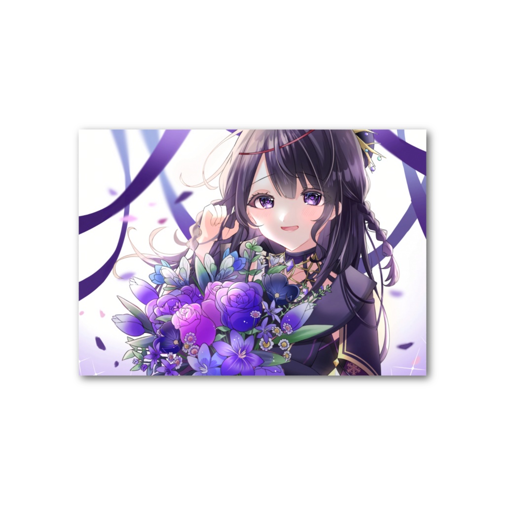 【紫酔ぴっそりぃの】フォト風カード(誕生日ver)