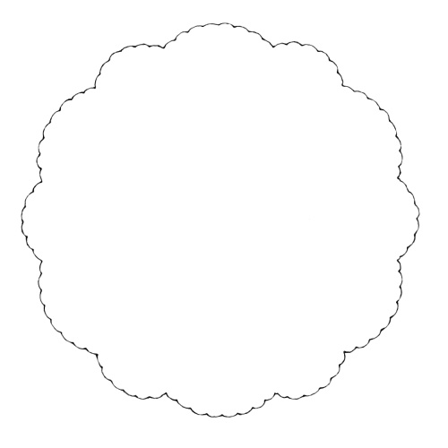 円のレース素材 3種類と外枠