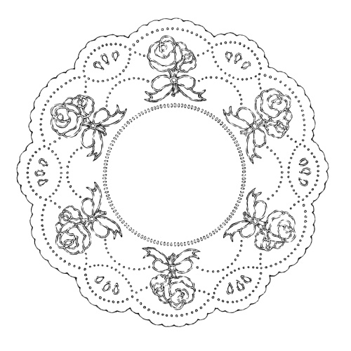 円のレース素材 3種類と外枠