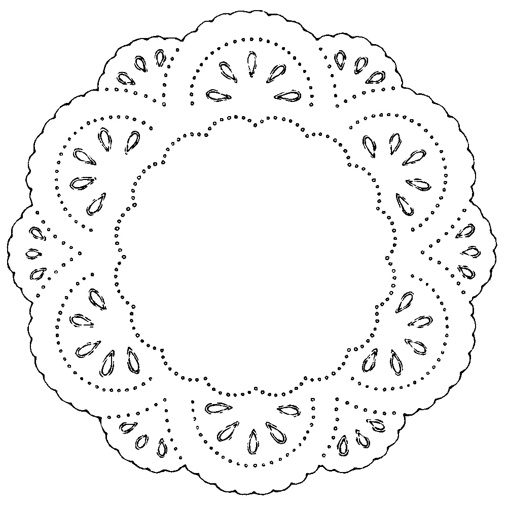 円レース素材 600dpi用 3種類と外枠