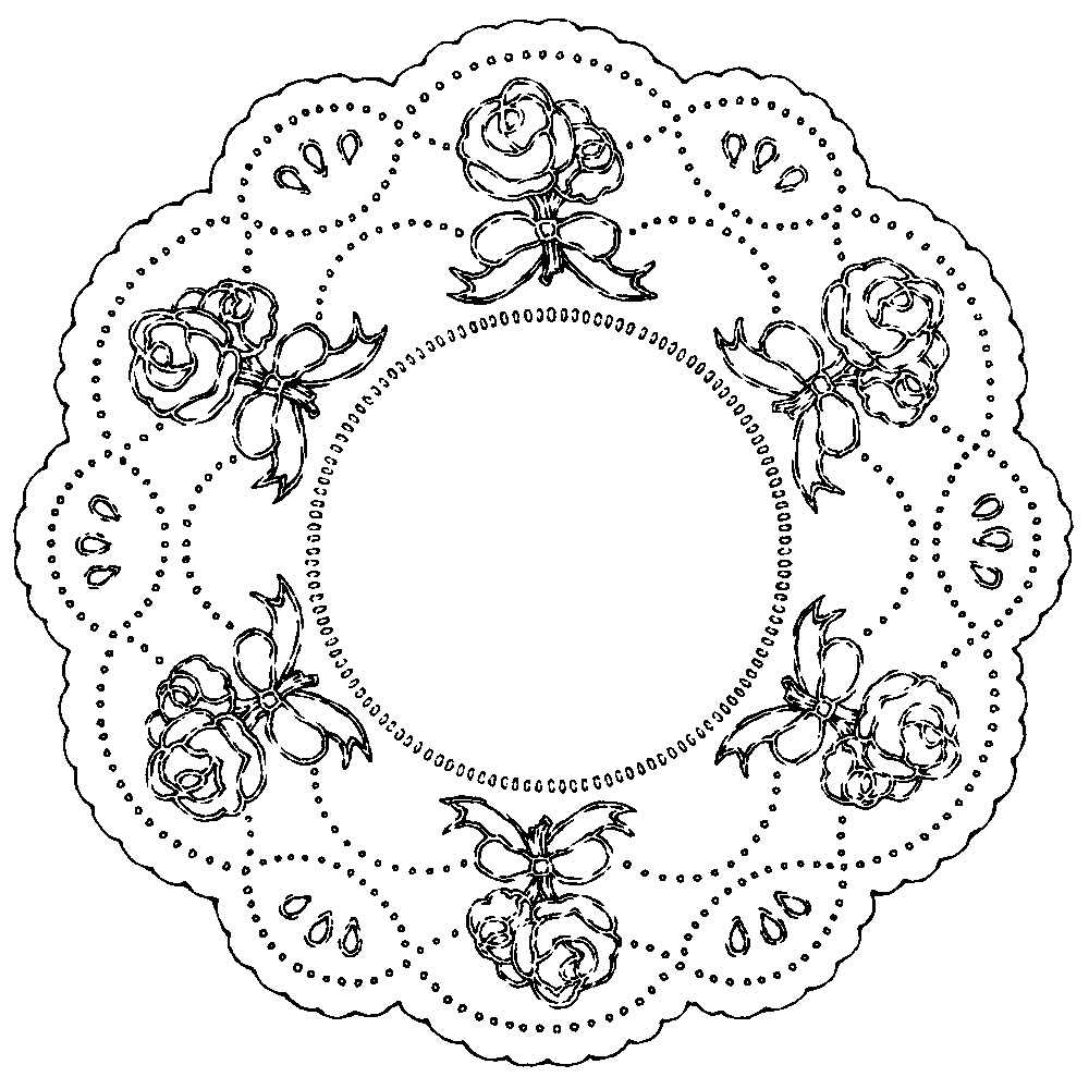 円レース素材 600dpi用 3種類と外枠