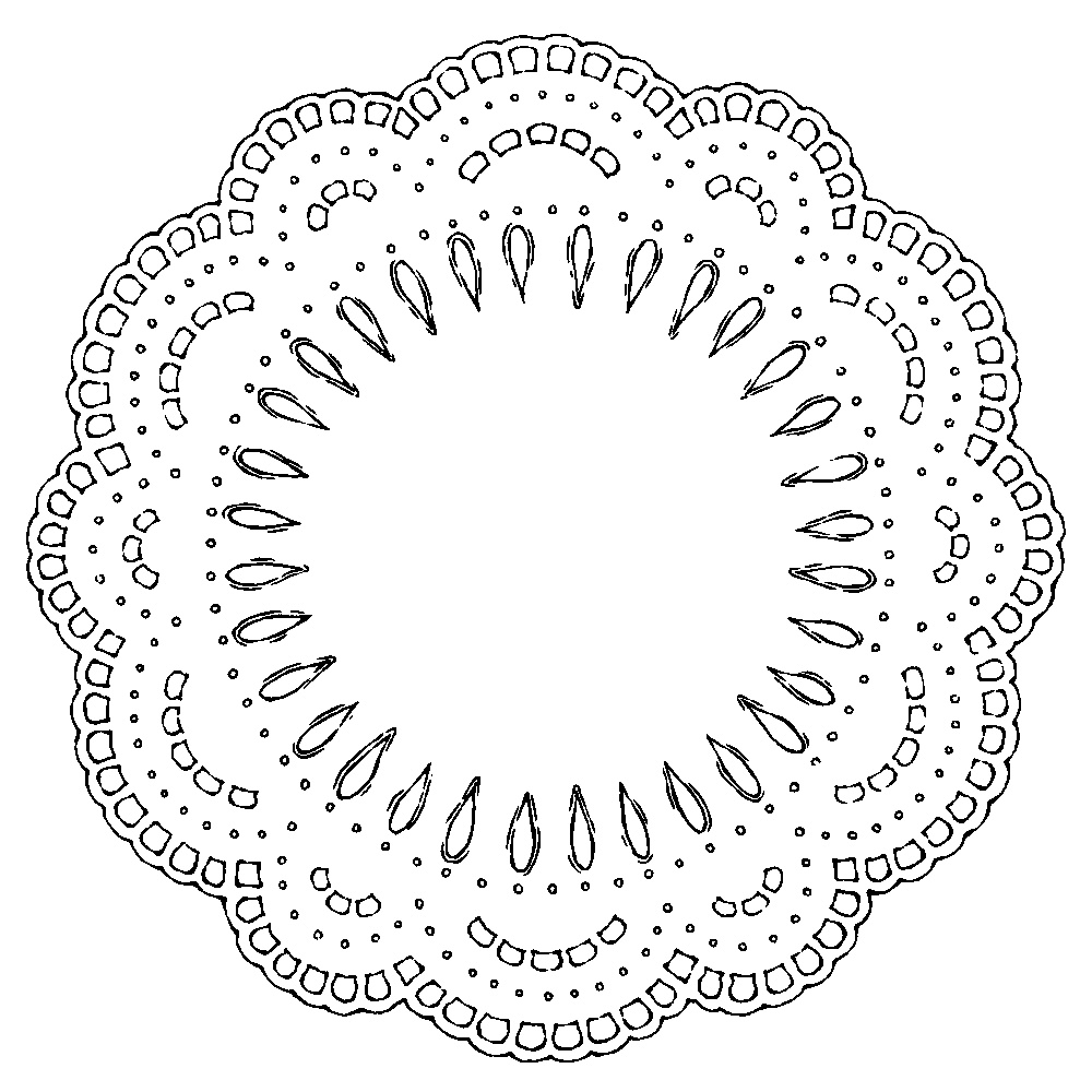 円レース素材 600dpi用 3種類と外枠