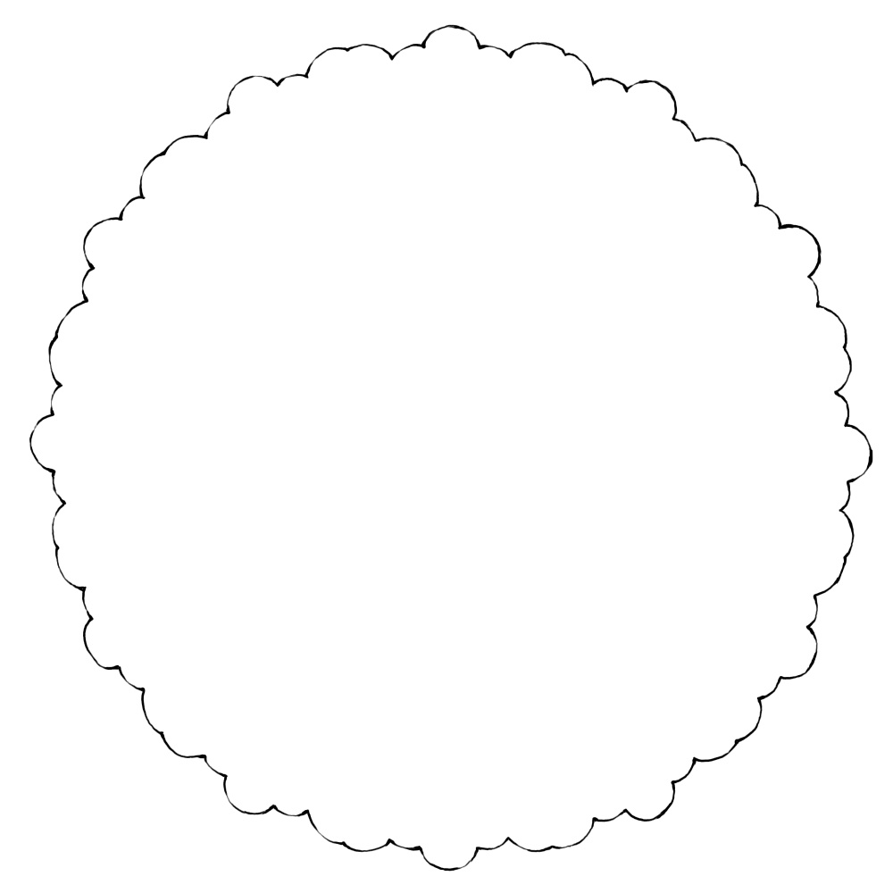 円のレース素材2 花 3種類と外枠