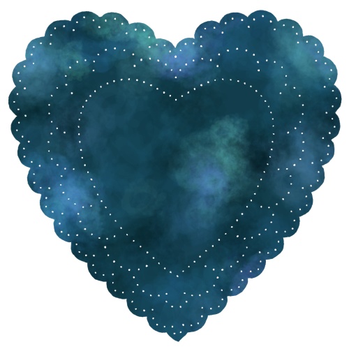 ハート型レース素材 5種類と外枠とオマケ