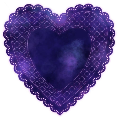 ハート型レース素材 5種類と外枠とオマケ