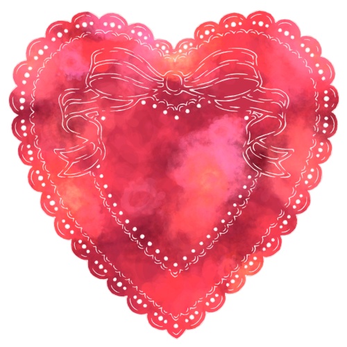 ハート型レース素材 5種類と外枠とオマケ