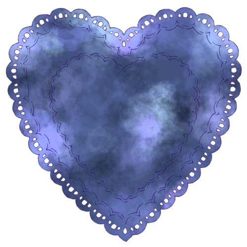 ハート型レース素材 5種類と外枠とオマケ