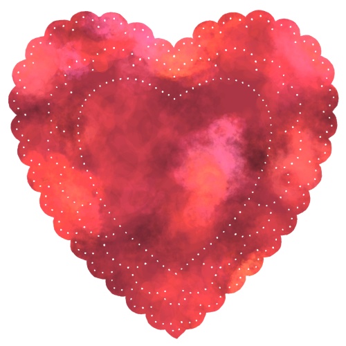 ハート型レース素材 5種類と外枠とオマケ