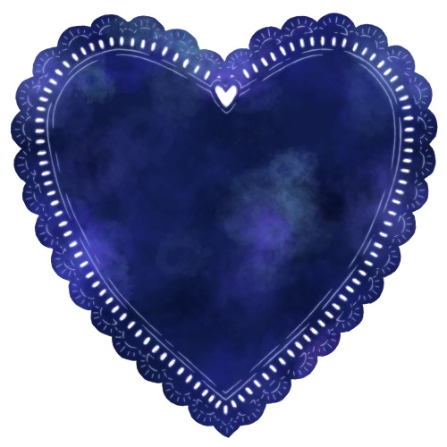 ハート型レース素材 5種類と外枠とオマケ