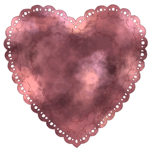 ハート型レース素材 5種類と外枠とオマケ