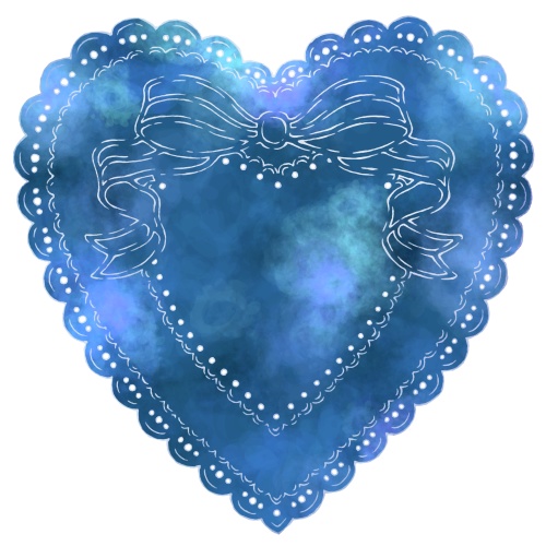 ハート型レース素材 5種類と外枠とオマケ