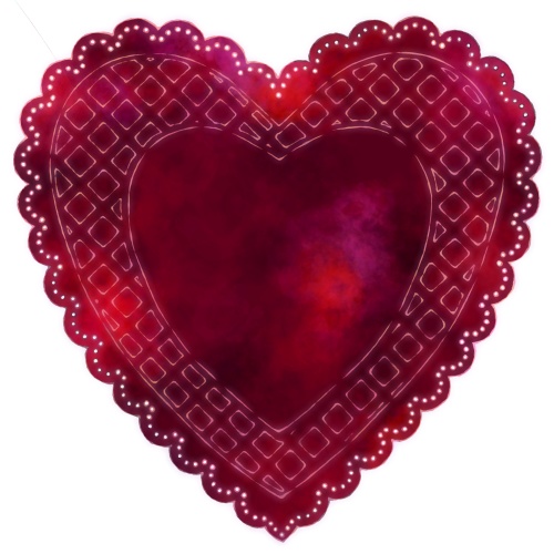 ハート型レース素材 5種類と外枠とオマケ