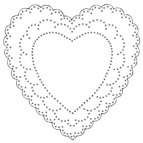 ハート型レース素材 5種類と外枠とオマケ